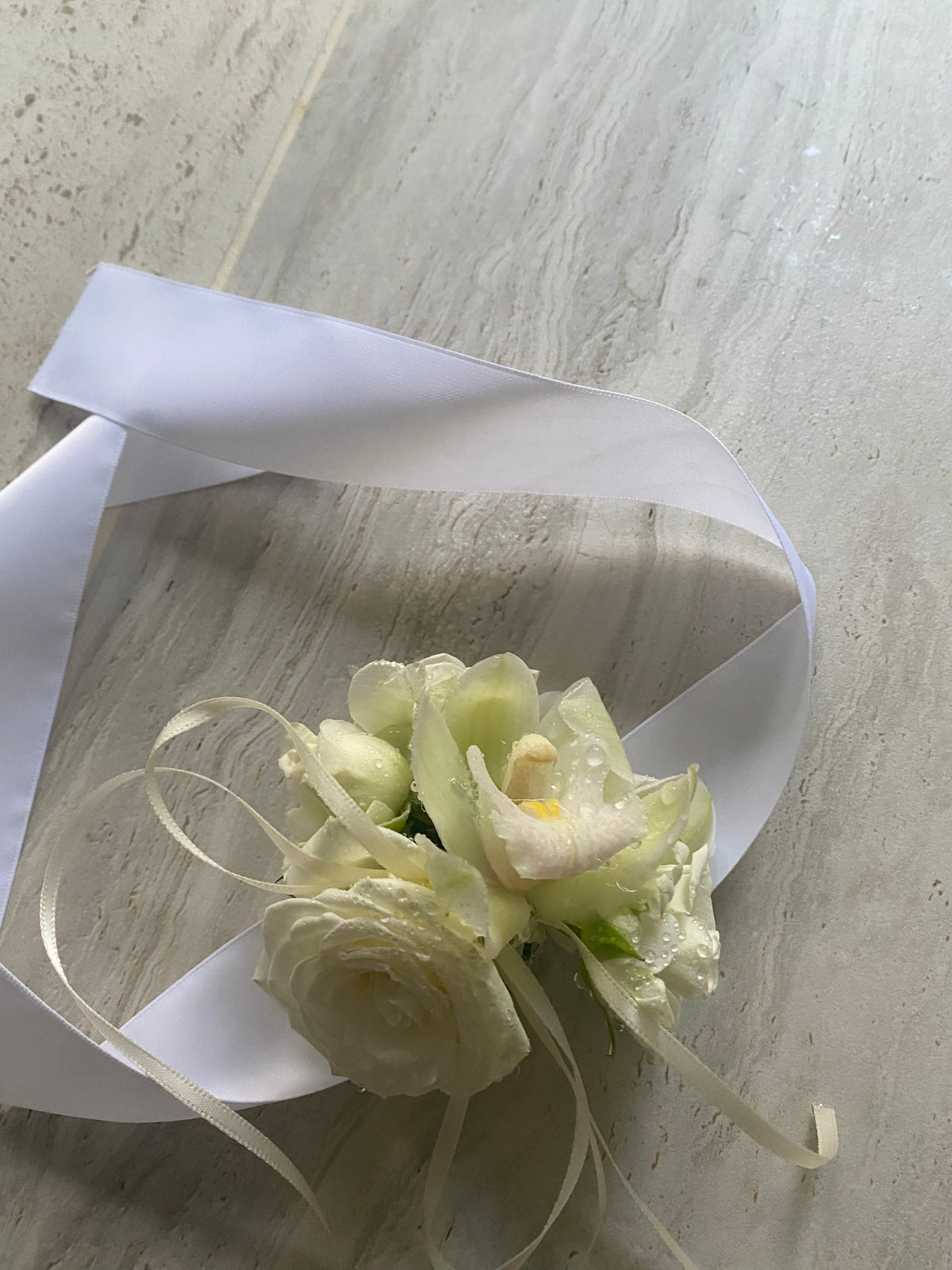 Ball Corsage combo - wrist ribbon and buttonhole