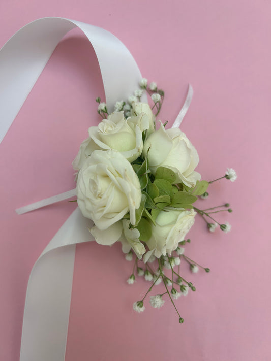 Ball corsage ~ wrist ribbon